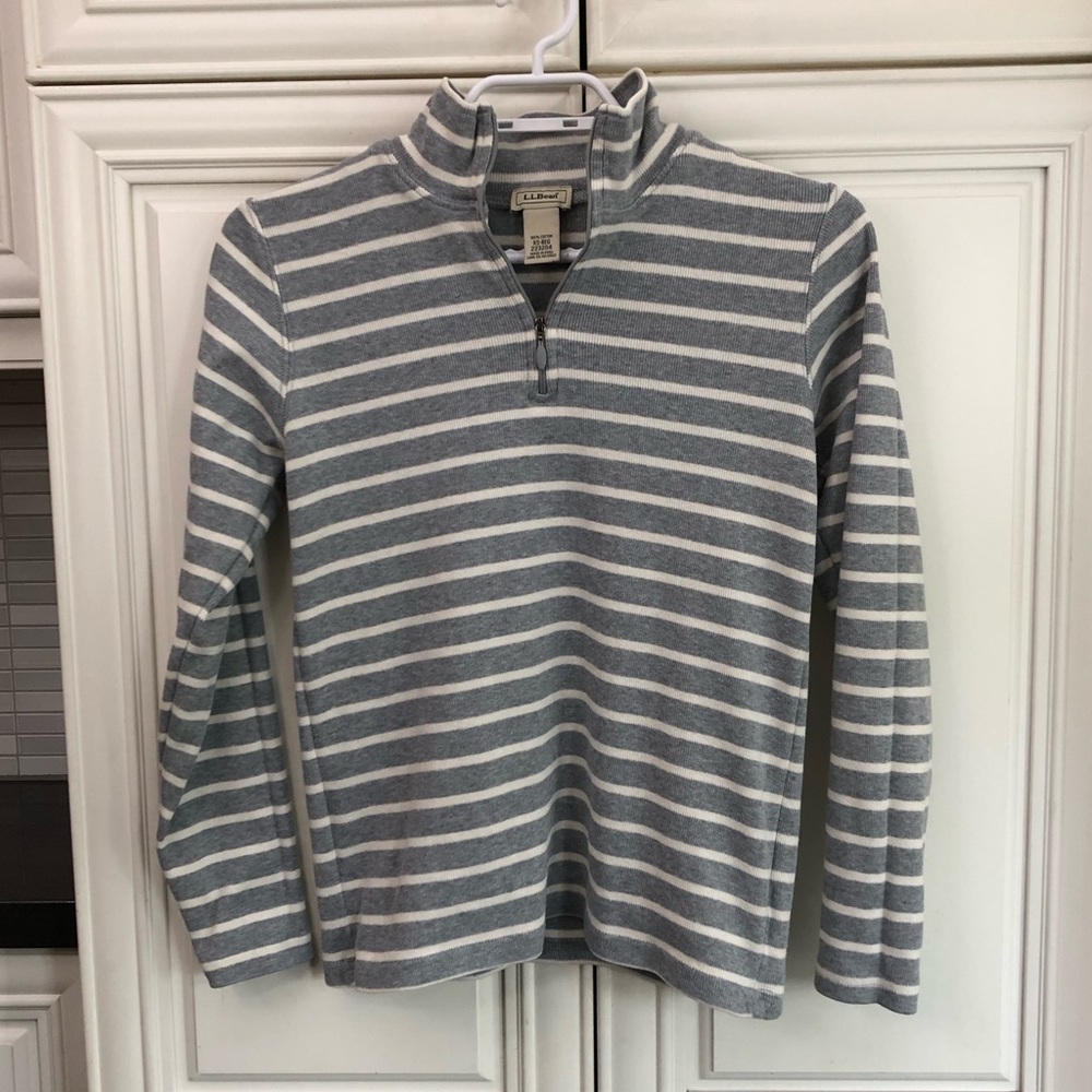 LL BEAN French Sailor women’s 1/4 zip pullover